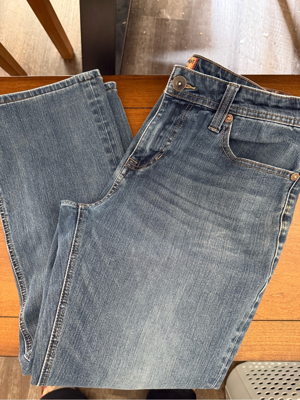 7 For All Mankind Men's Faded Blue Straight Jeans 34x30